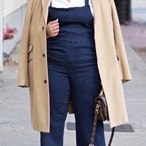 PLUS SIZE Stretch Denim Wide Leg Overalls